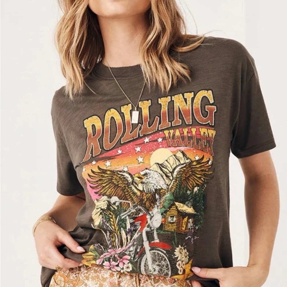 spell and the gypsy collective Rolling Valley Biker Tee Size Small